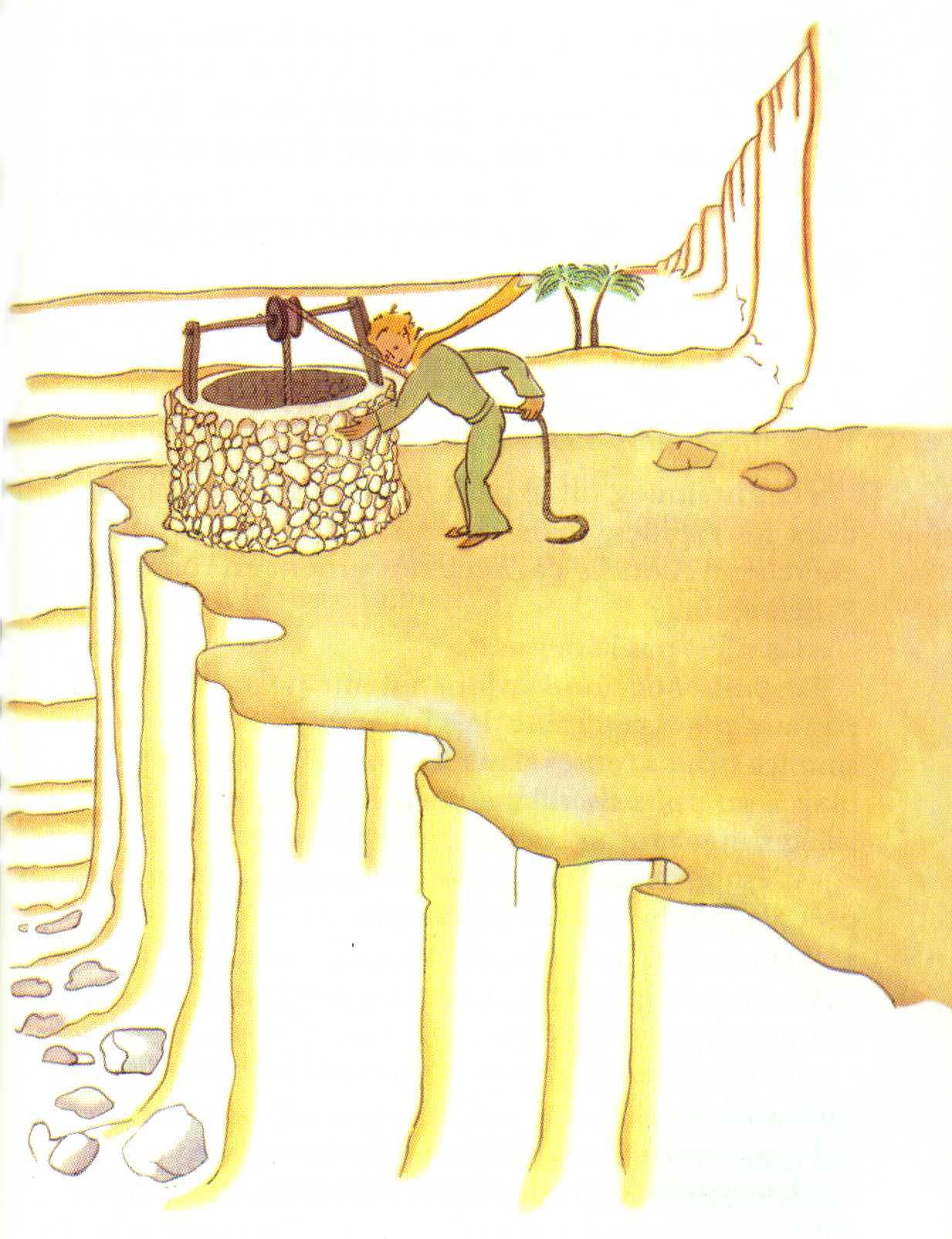 Cậu cười, nắm lấy sợi dây thừng và đánh vòng chiếc ròng rọc.